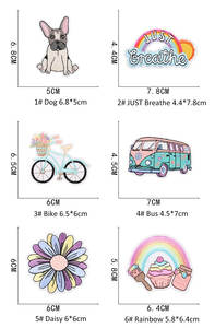 Trendy şapka yamalar demir nakış çiçek seyahat tarzı demir nakış isı transferi giyim yamalar nakış çanta DIY için - Product Image 4