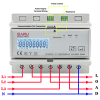 Compteur d'énergie bidirectionnel intelligent Tuya WiFi ZigBee 80A monophasé/triphasé, moniteur de puissance KWh, wattmètre, Modbus, tension, courant