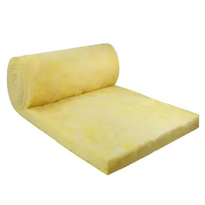 wholesale price 50mm house fiber wool felt insulation manufacturers thermal glass wool blanket glass wool roll