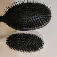 Brosse à Cheveux Compacte Mini pour Extensions et Démêlage, avec Sac en Satin, Emballage en Vrac, Brosse à Poils de Sanglier