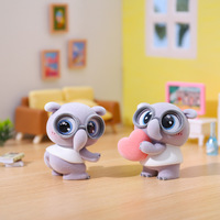 YD TOYS Nouveauté Tendance Décoration de bureau Figurine de travailleur en peluche PP super douce, Boîte mystère, Tapir malais, Éléphant, Cadeau