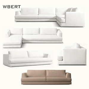 Wbert Rhso कस्टम उत्तर अमेरिकी मोज़ा बाएं हाथ के सोफा-प्रदर्शन लिनन, गहरे बैठने वाले कमरे के सोफे पर - Product Image 6