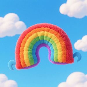 หมอนตุ๊กตาผ้ากำมะหยี่สีรุ้งออกแบบได้ตามต้องการหมอนอะนิเมะ - Product Image 1