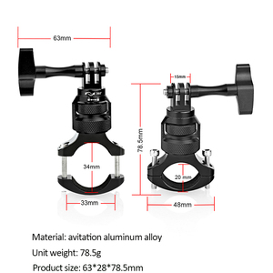 Tornillo Ajustable Fácil Rotación 360 Grados Aleación de aluminio <span class=keywords><strong>Go</strong></span> Pro Action Camera Bike Mount Manillar - Product Image 3