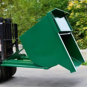 Bennes basculantes en acier à grande capacité personnalisables / Accessoires pour chariot élévateur à benne basculante / Benne à déchets / Benne à ferraille 1-10 m³ - Product Image 3