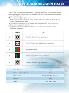 Oftálmicas óptica Testador Visão de Perto para a inspeção visual NV-100 - Product Image 3