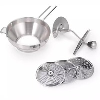 Keukenaccessoires RVS Fruit- en Groentepuree-molen/Hakmolen