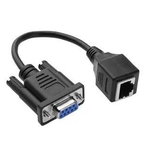 DB9 to RJ45 Cable DB9 Female to RJ45 Female Extender Adapter Converter Cable