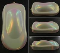 Polvo de pigmento de pintura automotriz camaleón supercambiante blanco opalescente Aurora arcoíris iridiscente a granel