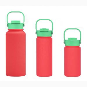 Hot Selling 12oz 14oz 18oz Children School Sports Insulated Stainless <b>Steel</b> Kids Water <b>Bottle</b> With Straw Handle - Product Image 3