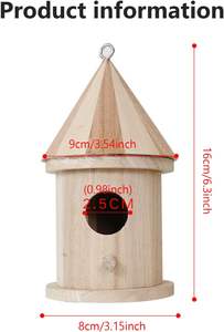 Houten Vogelhuis Vogelhuisje Nest Feeder Gesplitst Vogelhuisje <span class=keywords><strong>Diy</strong></span> - Product Image 2