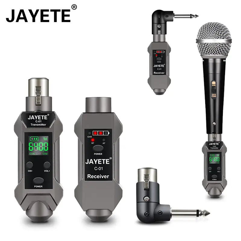 PRO Kỹ Thuật Số Microphone Hệ Thống Không Dây Transmitter Receiver UHF Bộ Chuyển Đổi Không Dây Cho Có Dây Dynamic Microphone Xlive Loại Micro