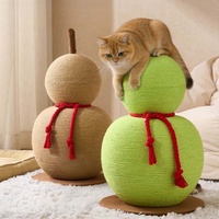 Griffoir pour chat de luxe en forme de gourde, mignon, en corde de chanvre, design vertical, avec boule, extra-haut, très durable, ne perd pas ses fibres