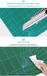 Tapis de découpe auto-guérison, taille d'impression personnalisée, portable, A3 tapis de découpe Double face, PVC vert artisanal pour bricolage, 45x60 cm - Product Image 5