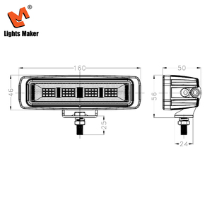 ไฟ LED บาร์บางเฉียบขนาด 6.0 นิ้ว <span class=keywords><strong>35W</strong></span> <span class=keywords><strong>OSRAM</strong></span> 48PCS IP67K แสงแบบ Flood Beam สำหรับมอเตอร์ไซค์ ATV UTV สโนว์โมบิล แอดเวนเจอร์ LML-6481W - Product Image 2