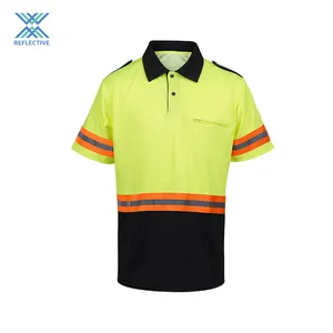 Lx Nieuwe Hi Vis Veiligheid Polo T Shirt Reflecterende Veiligheid Polo Shirt Met Korte Mouwen Voor Man
