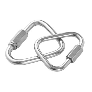 Anneau de connexion triangulaire Meilong M3.5 à M12 en acier inoxydable, mousqueton à connexion rapide pour l'escalade et la laisse de chien - Product Image 1