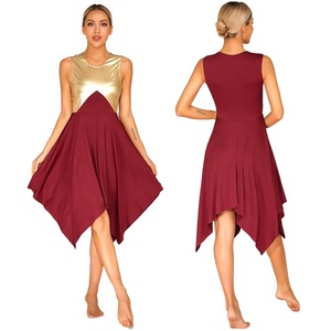 Robe de danse pour femmes en gros, robe de danse lyrique pour chorale, costume de culte religieux, robes métalliques pour performance scénique et concours - Product Image 2