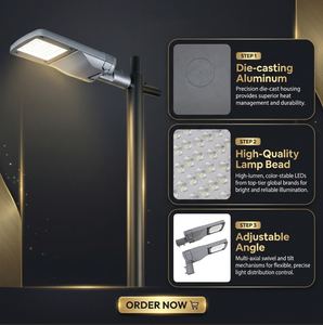 Farola LED Inteligente SLR06, IP65 Impermeable, Luz de Jardín para Exteriores con Sensor Fotoeléctrico, Iluminación de Área de Aluminio Fundido a Presión - Product Image 5