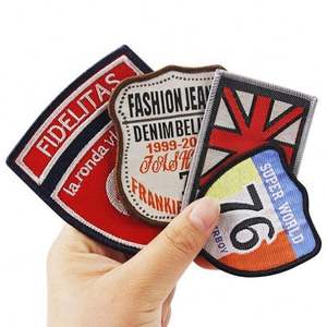 Clothing <b>Patches</b> Manufacturer Wholesale Custom Fabric Embroidered <b>Patch</b> Badges Sew on Embroidery Woven <b>Patch</b> - Product Image 1