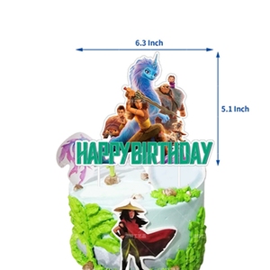 Nuevas Figuras de Dibujos Animados de <span class=keywords><strong>Raya</strong></span> <span class=keywords><strong>y</strong></span> <span class=keywords><strong>el</strong></span> Último <span class=keywords><strong>Dragón</strong></span> para Decoración de Fiesta de Cumpleaños, Adornos para Cupcakes, Globos, Adorno para Tarta, Juguetes para Niños X4206 - Product Image 3