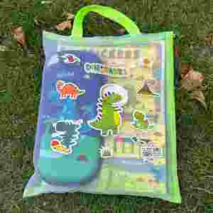 1 Ensemble de papeterie 6-en-1 Kawaii de dessin animé (crayon, règle, gomme, taille-crayon) – Cadeau promotionnel pour garçons, filles, enfants, école et bureau - Product Image 5