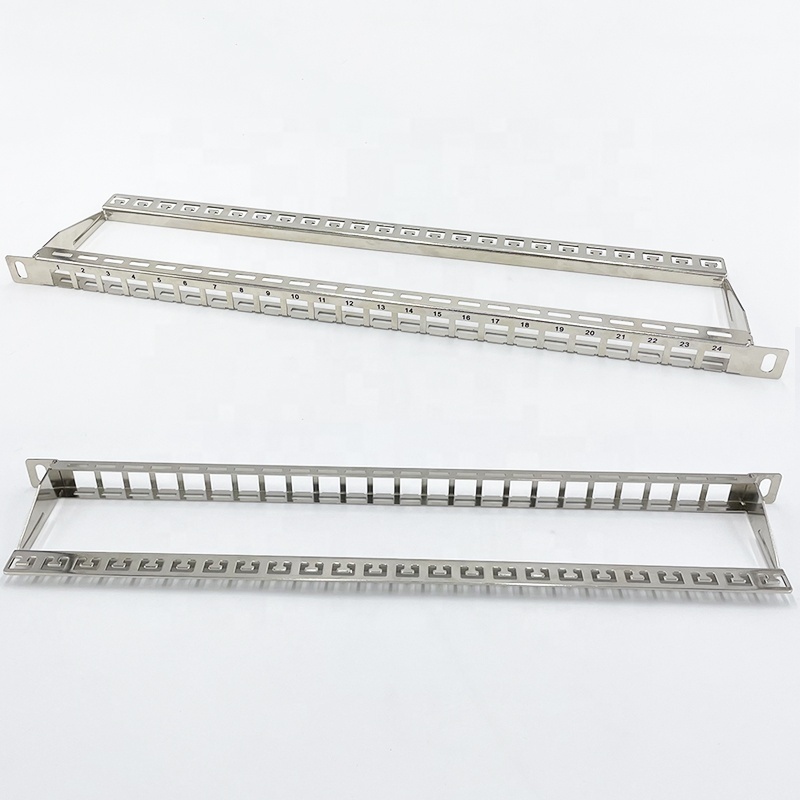 Half U High Density blank Patch Panel 24 ports for keystone jacks