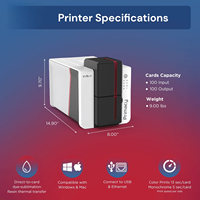 Imprimante thermique Evolis Primacy2 Mini à succès, 300 dpi, écran LCD couleur, matériau plastique, stock disponible