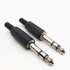 Connecteur <span class=keywords><strong>jack</strong></span> audio <span class=keywords><strong>double</strong></span> canal 6,35 mm, prise casque mâle, connecteur <span class=keywords><strong>jack</strong></span> stéréo 6,35 mm, câble audio, borne de connexion - Product Image 2