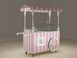 Hot Sale Mobile Hot Dog Cart Street Food Vitrine Modernes Design Trolley Champagner Display zum Verkauf - Product Image 6