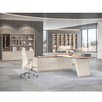 Tavolo da ufficio di lusso in legno e sedie di design Executive scrivania da ufficio Manager mobili da ufficio mobili commerciali scrivania