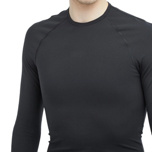 T-shirt athlétique durable à manches longues uni en coton 100% respirant, coupe ajustée, nouvelle arrivée, fabrication à faible MOQ pour hommes - Product Image 2