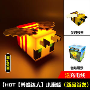 Lámpara LED de Noche Infantil con Diseño de <span class=keywords><strong>Anime</strong></span>, Bloques de Construcción, Lámpara de Escritorio Pequeña, Manualidades de Plástico - Product Image 6