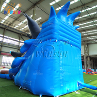 WINSUN Grand toboggan aquatique gonflable pour enfants en forme de requin, parc d'aventure en PVC pour centre commercial