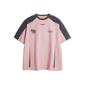 Camiseta para Parejas, Personalizable en Colores, 100% Algodón, Diseño Deportivo con Bloques de Color, Mangas Raglán, Manga Corta, Corte Holgado - Product Image 4