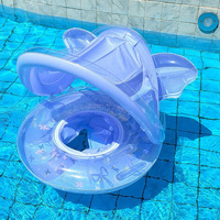 Anneau de natation pare-soleil en PVC écologique avec poignée paillettes anneau de siège à paillettes pour garçons filles nourrissons pour le temps de la piscine de l'enfant