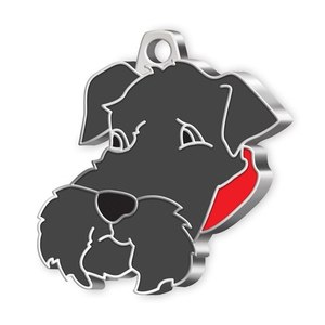 Schnauzer <b>Dog</b> <b>Tag</b> Grey Metal Pet <b>ID</b> <b>Tag</b> for <b>Dogs</b> - Product Image 1