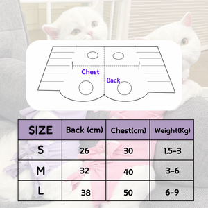 Traje de recuperación quirúrgica para gatos y cachorros, transpirable, a rayas, suave y ajustable. - Product Image 2