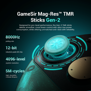 จอยเกมส์ไร้สาย Gamesir G7 Pro 8K Aimlabs แบบสามโหมด TMR พร้อมจอยสติ๊กและทริกเกอร์แบบ Hall Effect สำหรับ PC, Switch, iOS และ Android - Product Image 6
