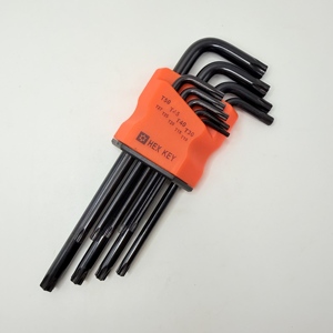 Ensemble de neuf pièces en fleur de prunier, clé noire durable, outil de réparation ménager à haute dureté, clé en forme d'étoile à double tête - Product Image 1