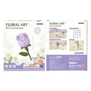 Kit de fleurs à faire soi-même <span class=keywords><strong>Robotime</strong></span> <span class=keywords><strong>Rokr</strong></span>, cadeau artisanal, jouets AD022, lavande, rose, artisanat en plastique, puzzles <span class=keywords><strong>3D</strong></span> - Product Image 3