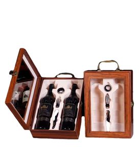 מותאם אישית חבילה כפולה יין אדום קופסת מתנה תיבת פסנתר לכה מהגוני ריקה מאהוגאני - Product Image 5