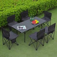 Haute quantité bas prix Resort étanche Portable en acier au carbone pliant pêche salle à manger parc pique-nique extérieur jardin Camping Table