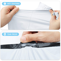 Sacs d'expédition en plastique blancs personnalisés YC avec logo, robustes, auto-adhésifs, pour colis postaux et envois de retour