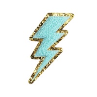 Patchs de broderie 3D colorés Chenille Bling Patch Badges de broderie Fer-sur Chenille brodée à coudre pour le courrier automatique