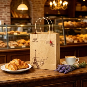 Sacs shopping en papier kraft personnalisés en gros, tailles variées disponibles pour les projets d'emballage cadeau de détail - Product Image 4