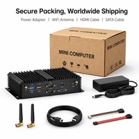 PC Industrial Sin Ventilador Intel Core I3 I5 I7 Mini PC Industrial con Doble LAN 2.5G 6 RS232 RS485 Ddr4 para Sistemas de Control PLC