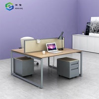 Elegante Mesa de Ordenador Estación de Trabajo Individual de Oficina Escritorio Pequeño de Metal para Oficina