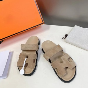 Luxury Women's Genuine Leather Wide Strap <b>Slides</b> Light Weight Soft Flat Sole Adjustable Buckle Summer Beach Sandals - Product Image 5