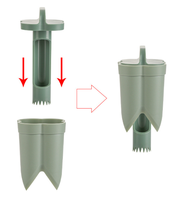 ZIMU Éplucheur manuel 3-en-1 pour légumes et fruits avec lame en acier inoxydable, portable en ABS pour un épluchage rapide des poivrons